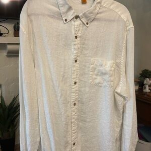 Tailor Vintage White Casual Button Down Shirt